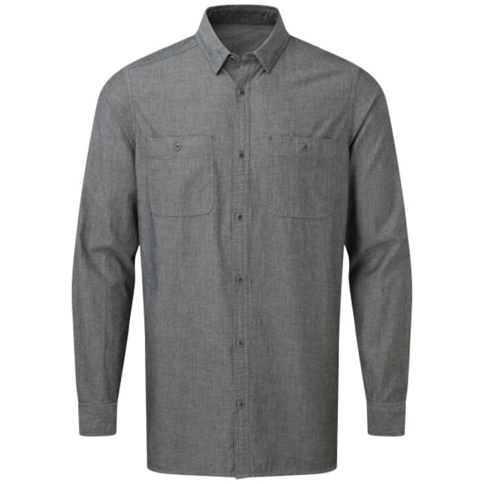 Premier Premier Fairtrade Organic Long Sleeve Chambray Shirt PR247 Premier Fairtrade Organic Long Sleeve Chambray Shirt Thumbnail