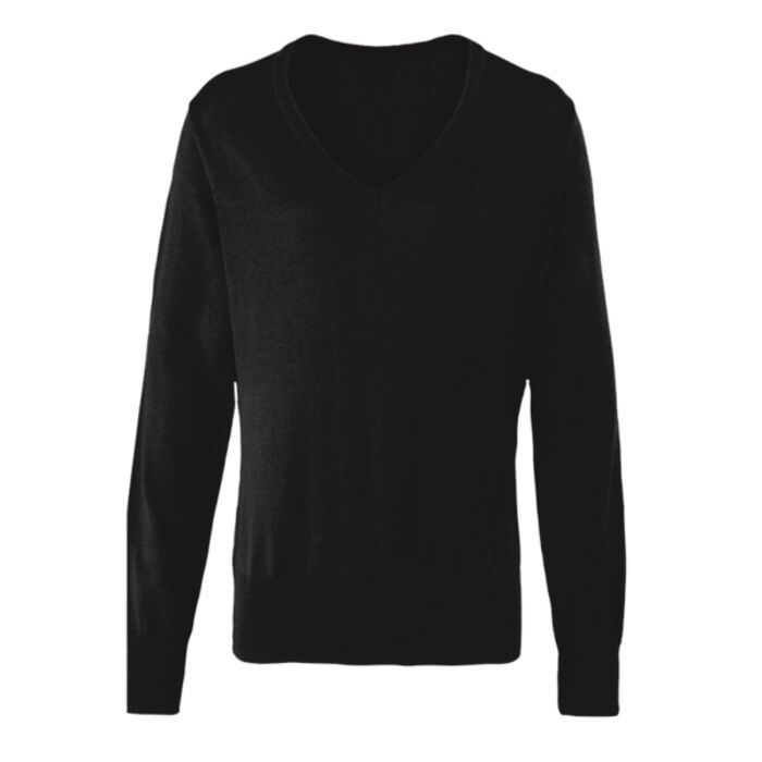 Premier Premier Ladies Knitted Cotton Acrylic V Neck Sweater PR696 Premier Ladies Knitted Cotton Acrylic V Neck Sweater Thumbnail