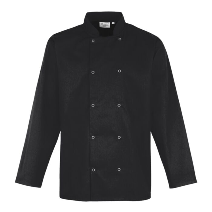 Premier Unisex Long Sleeve Stud Front Chef's Jacket Thumbnail