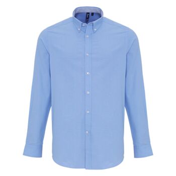 Premier Long Sleeve Striped Oxford Shirt Thumbnail