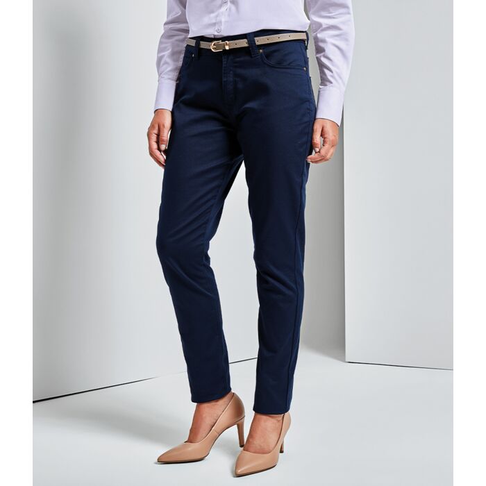 Premier Ladies Performance Chino Jeans Thumbnail