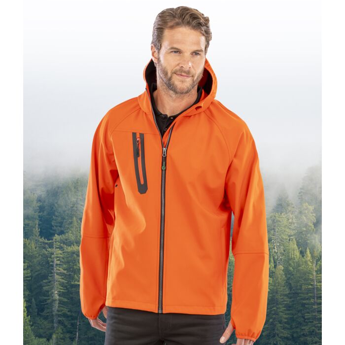 Result Recycled Three Layer Printable Hooded Soft Shell Jacket Thumbnail