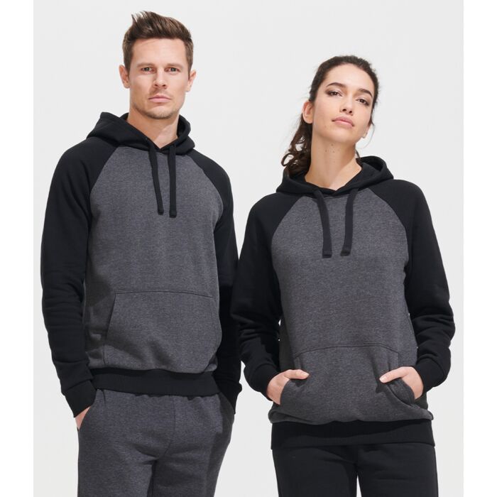 SOL'S Unisex Seattle Contrast Raglan Hoodie Thumbnail