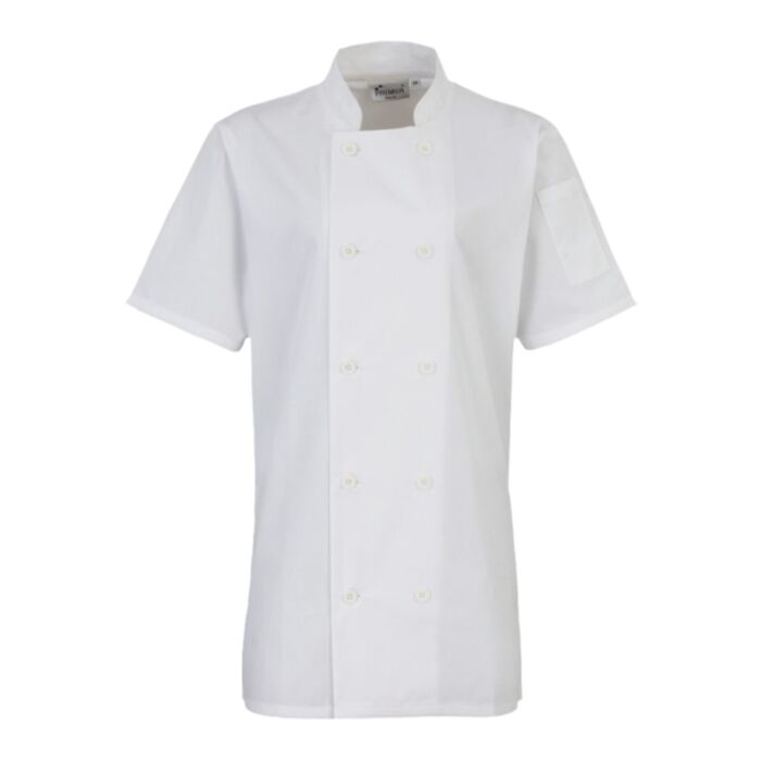 Premier Ladies Short Sleeve Chef's Jacket Thumbnail