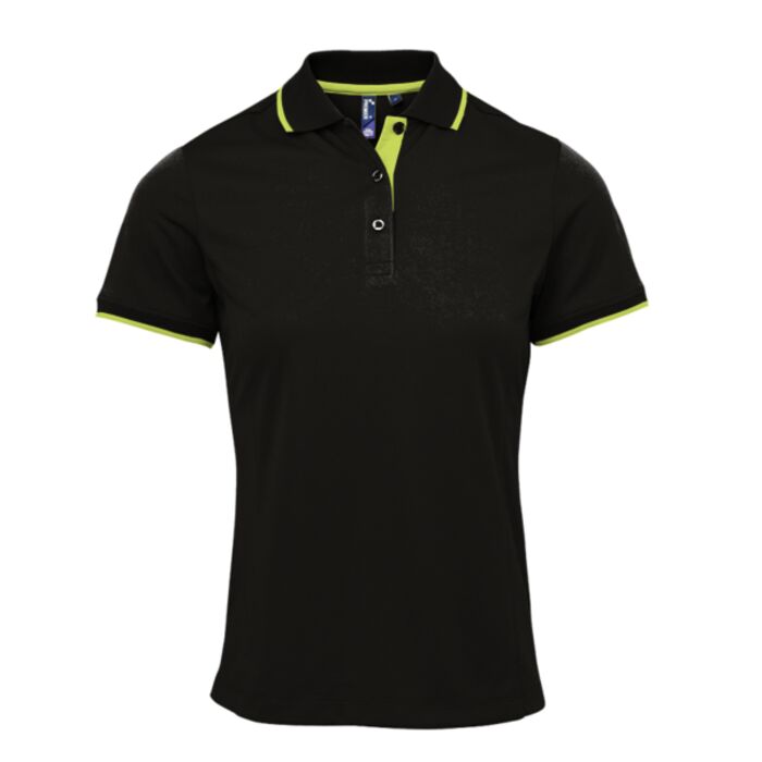 Premier Ladies Contrast Coolchecker® Piqué Polo Shirt Thumbnail