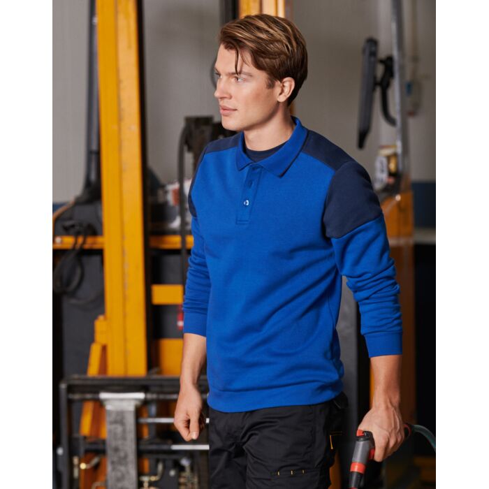 Long Sleeve Polo Sweatshirt Thumbnail