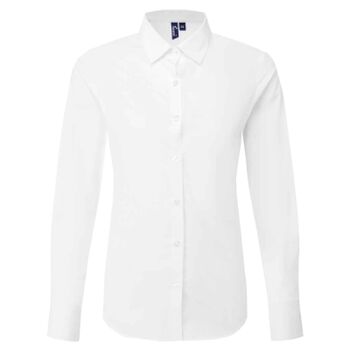 Premier Ladies Recyclight® Long Sleeve Poplin Shirt Thumbnail